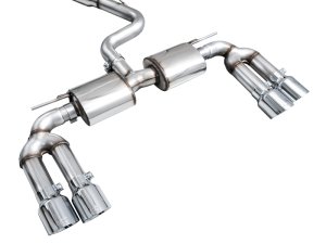 Audi S3 Performance Exhaust - AWE Tuning - Cat-Back Touring with 180 Technology® - Chrome Silver - `22-`24